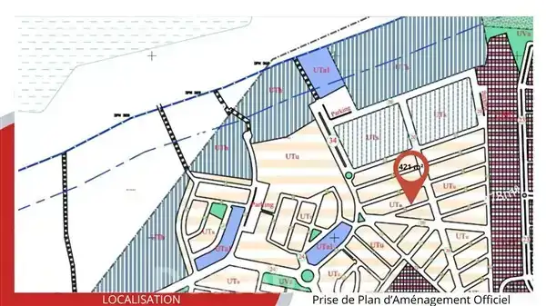 Terrain de 421 m2 à 550 d le m2 - Miniature 3