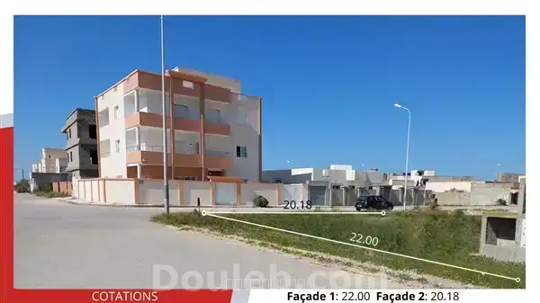 Terrain de 444m2 de coin à 630 d le m2 - Miniature 2