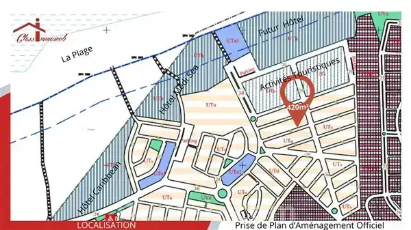 Terrain de 420m2 à 550 d le m2 - Miniature 3