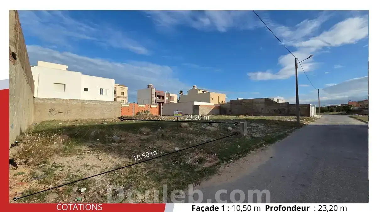 Terrain de 244 m2 à 550 d le m2 - Miniature 2