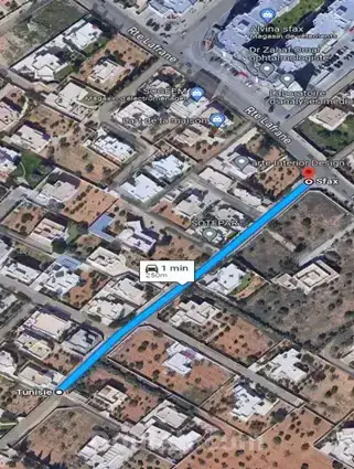 Terrain 2193m2 rte lafrane 300m du centre mahsouna - Miniature 2