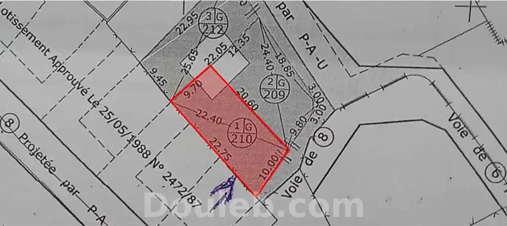 Terrain 210 m2 au centre de salakta - Miniature 2