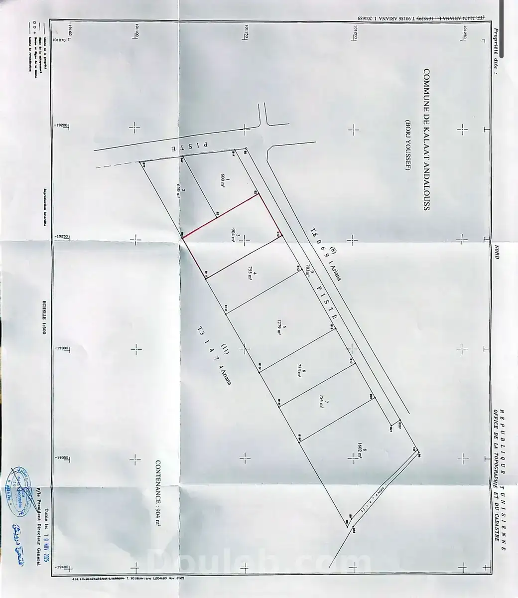Terrain cloturé de 904m à sidi younes - Miniature 4