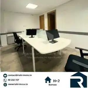 bureau a2 situ khzema est ref891a - Miniature 4