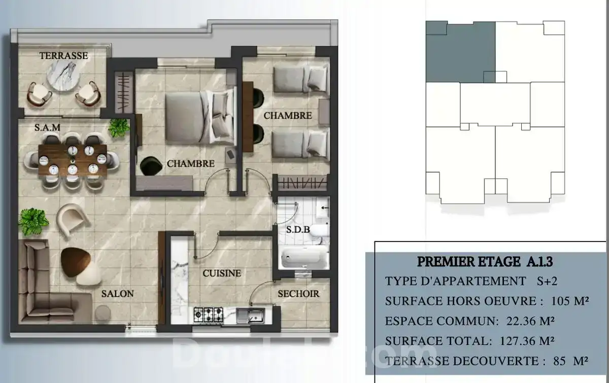 Des appartements neuf à sahloul directe promoteur - Miniature 2