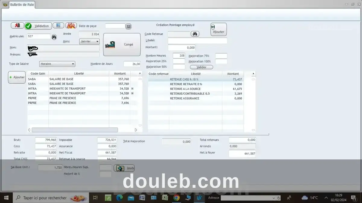Gestion de paie à Tunis