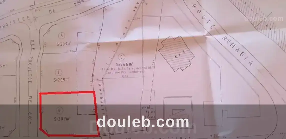 Terrain titré sur la route menzel jemil bizerte à Tunis