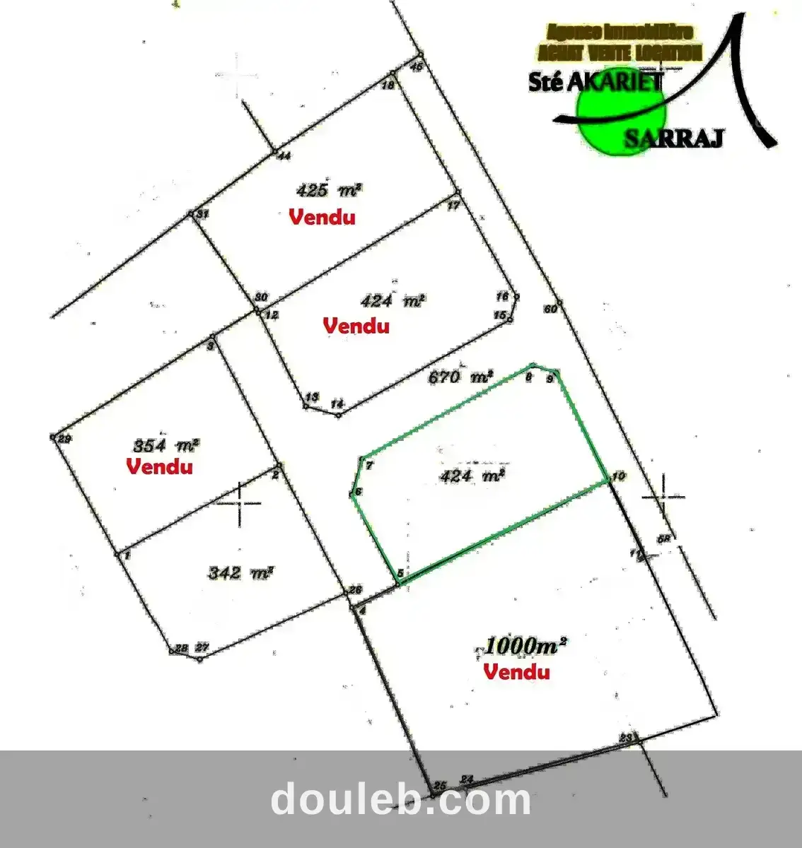 Terrain titré 424m derriére koussour gharnata - Photo 1