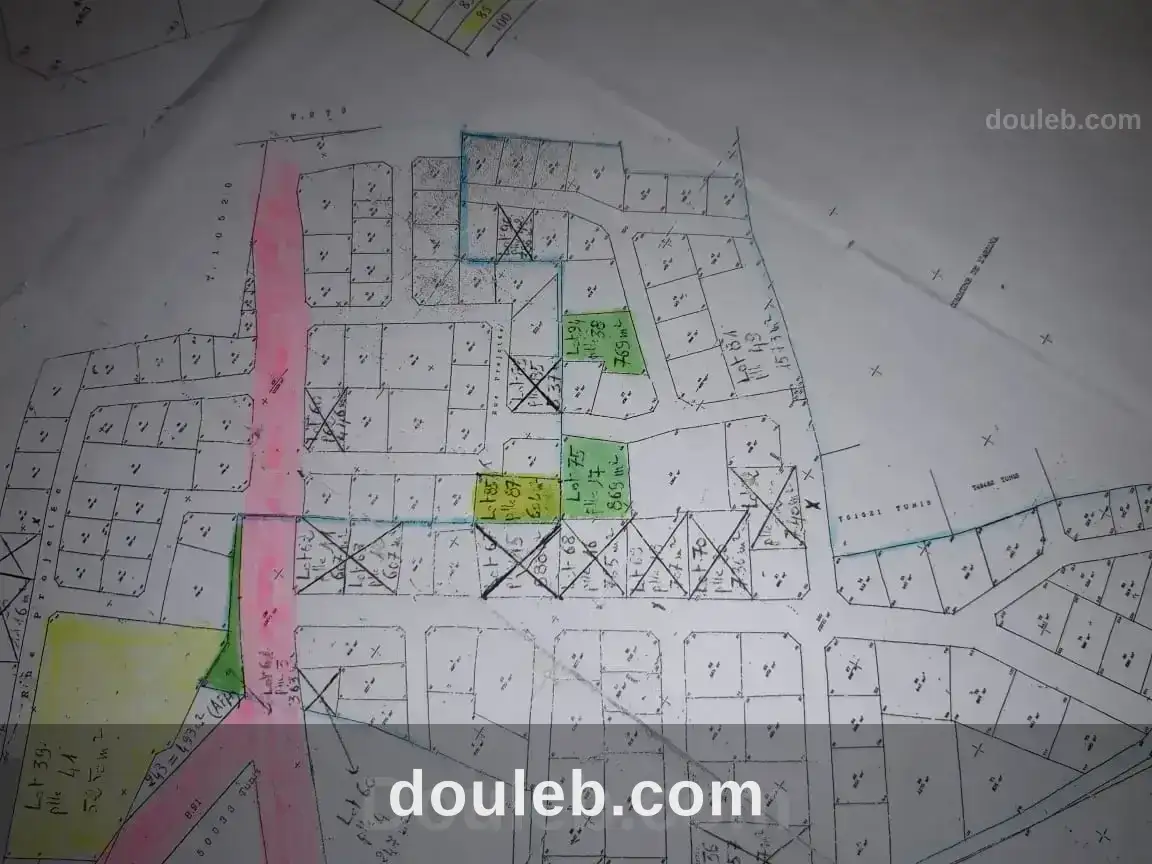 Jardin d'el menzah2 vnt ter 870m2 à Tunis