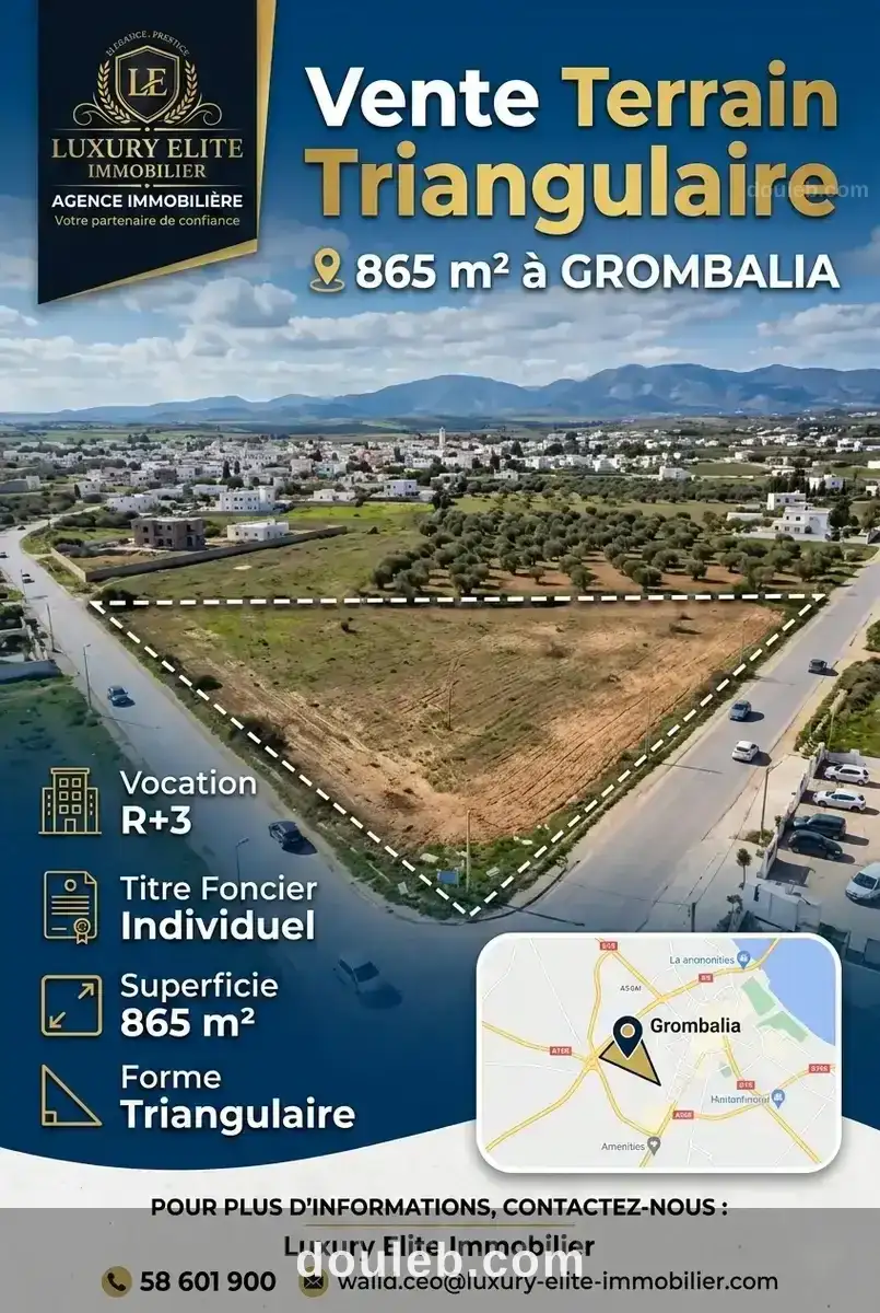 Terrain d'exception grombalia à Tunis