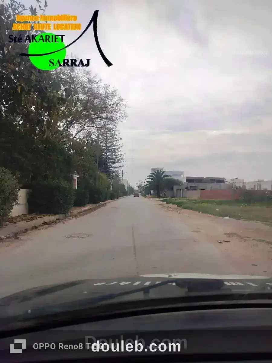 Terrain 214m zone des villas à akouda à Tunis