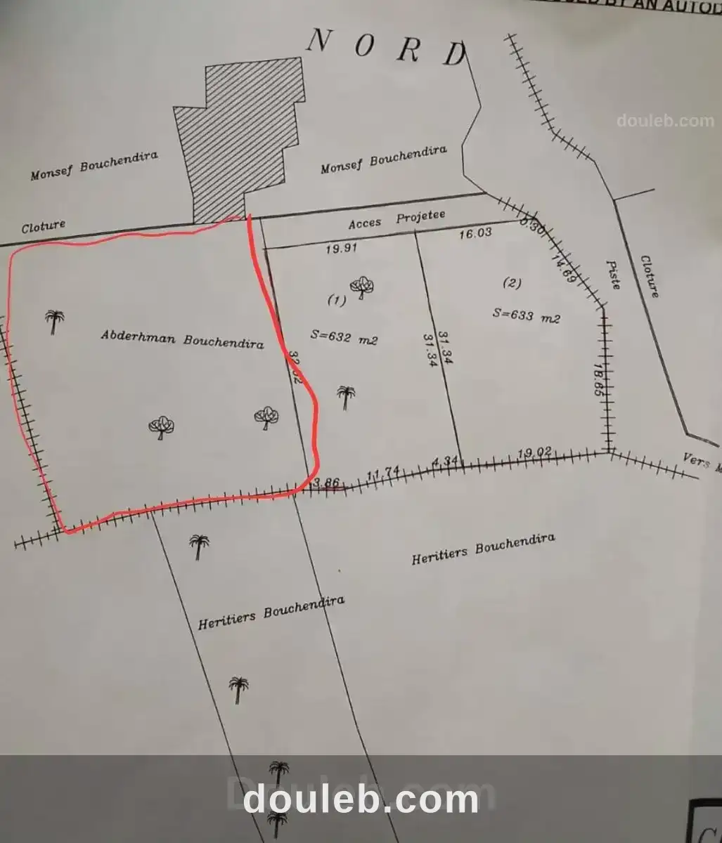 Terrain a hededda arkou à Tunis
