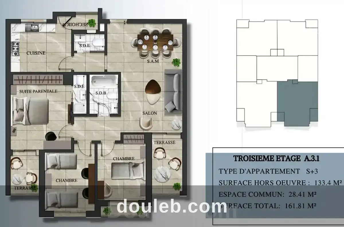 Des appartements neuf à sahloul directe promoteur à Tunis