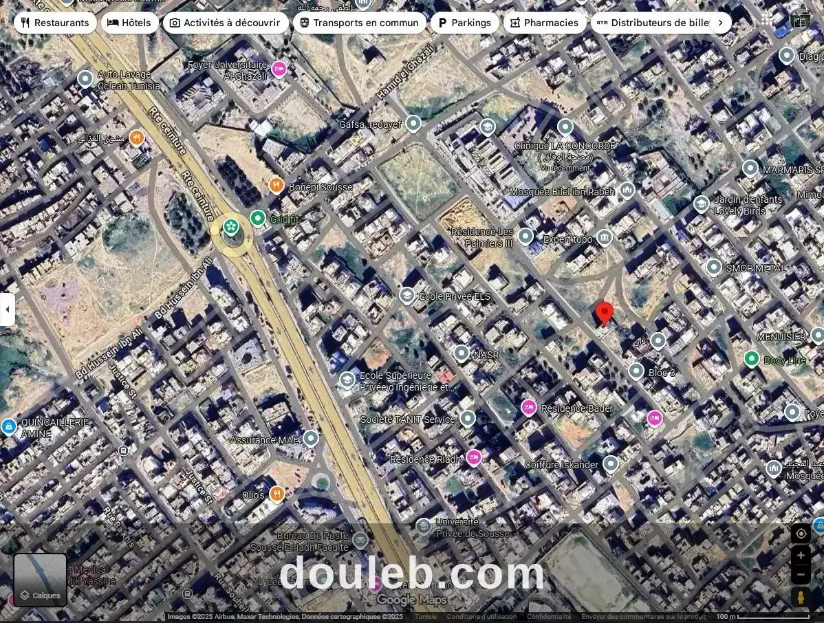 Offre terrain 427m de vocation r4 à bouhsina à Tunis