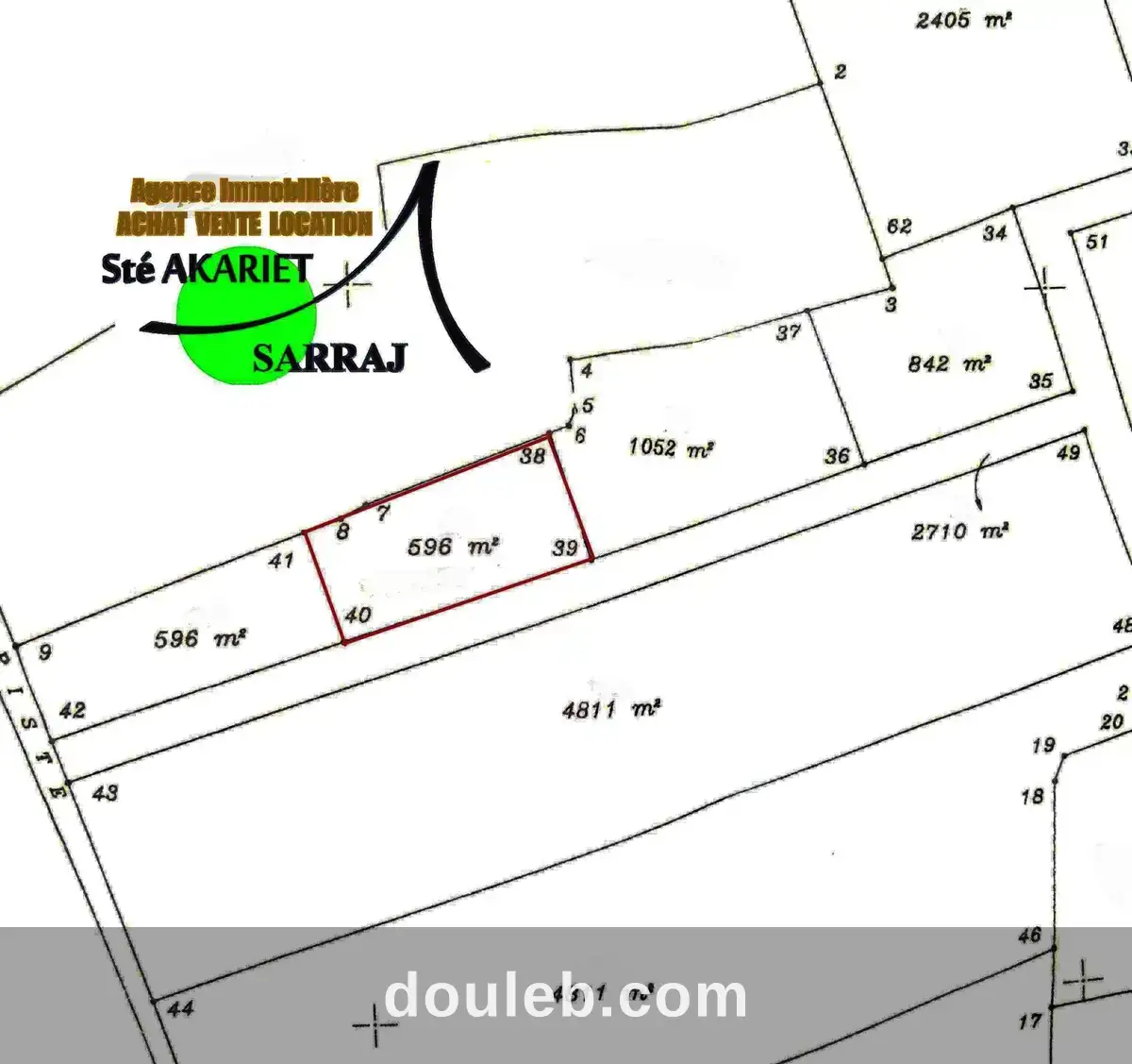 Offre terrain 596m vue de mer à chatt mariem à Tunis