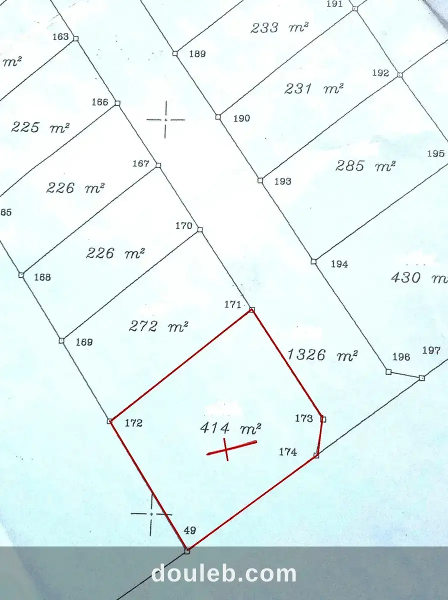 Terrain 414m zone des villas à hergla à Tunis