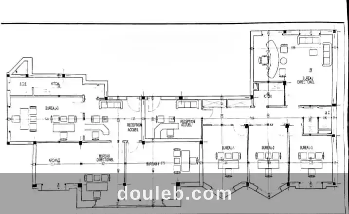 Bureau h7 de 233 m berges du lac 1 à Tunis