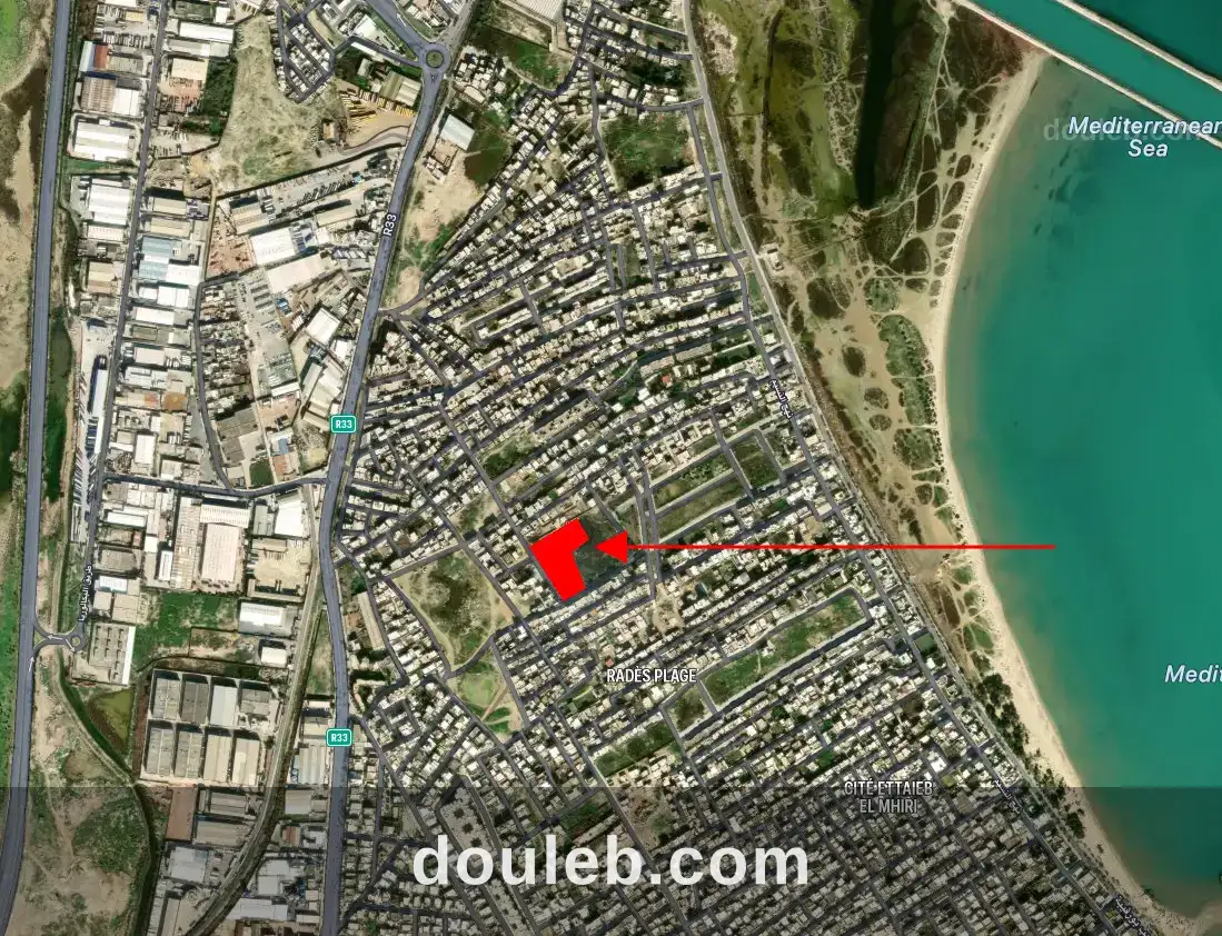 Terrains à rades plage à Tunis