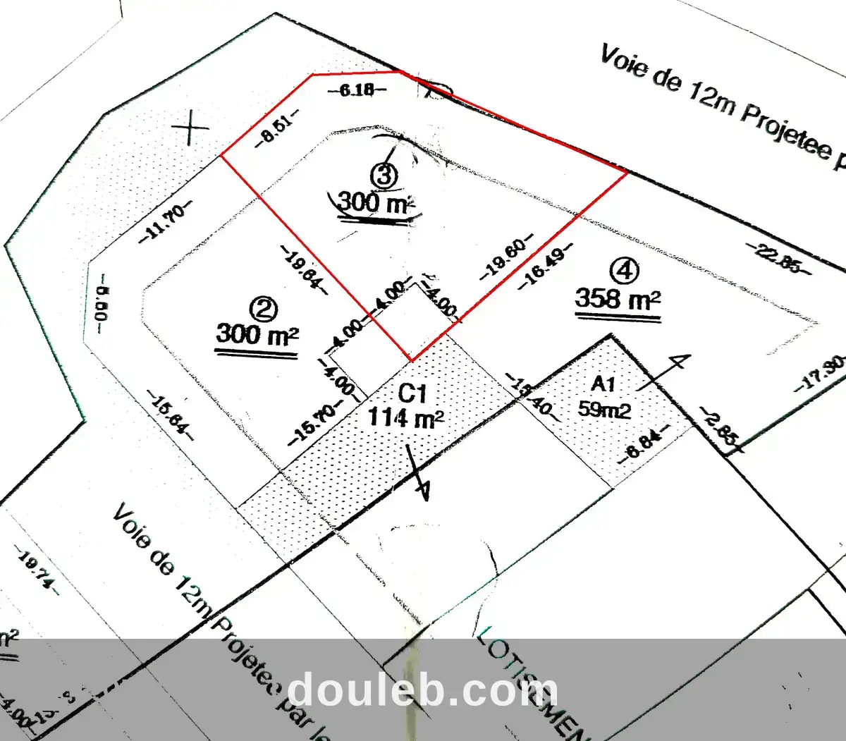 Terrain 303m et permis de bâtir à ksibet sousse à Tunis
