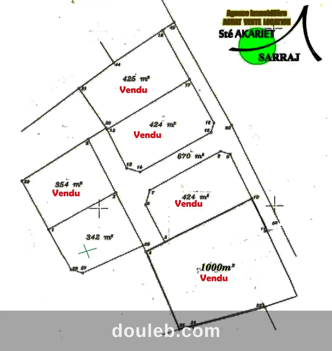 Reste un seul terrain derriére koussour gharnata à Tunis
