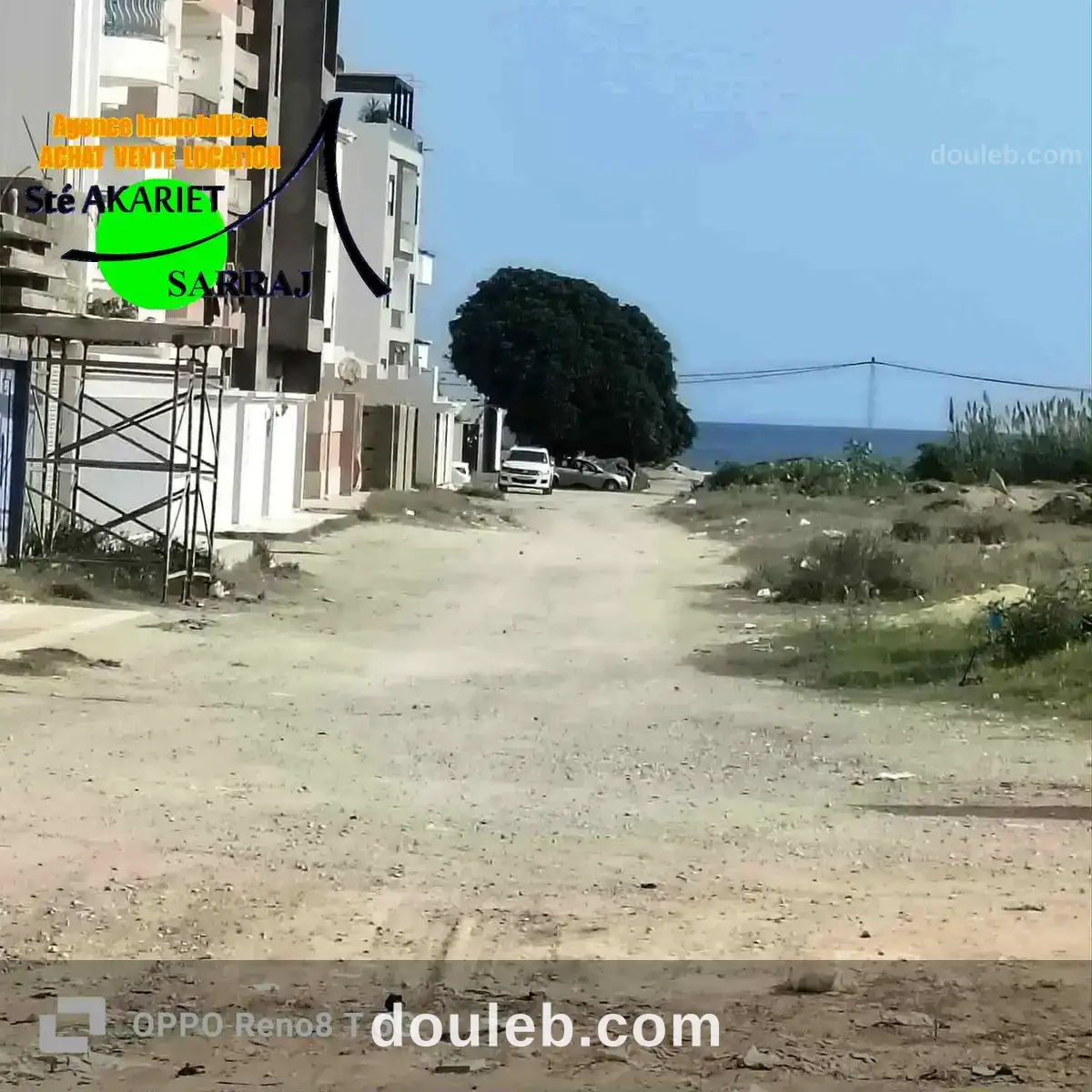 Terrain approuvé 539m à 200m de la plage tantana à Tunis