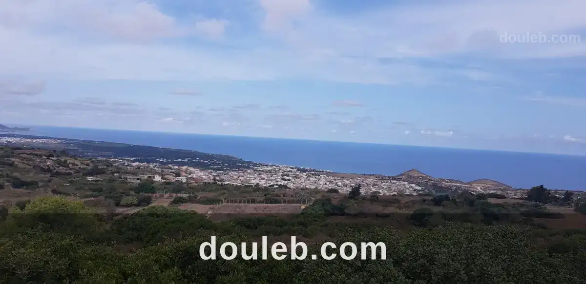 Terrain vue sur mer à rafraf à Tunis