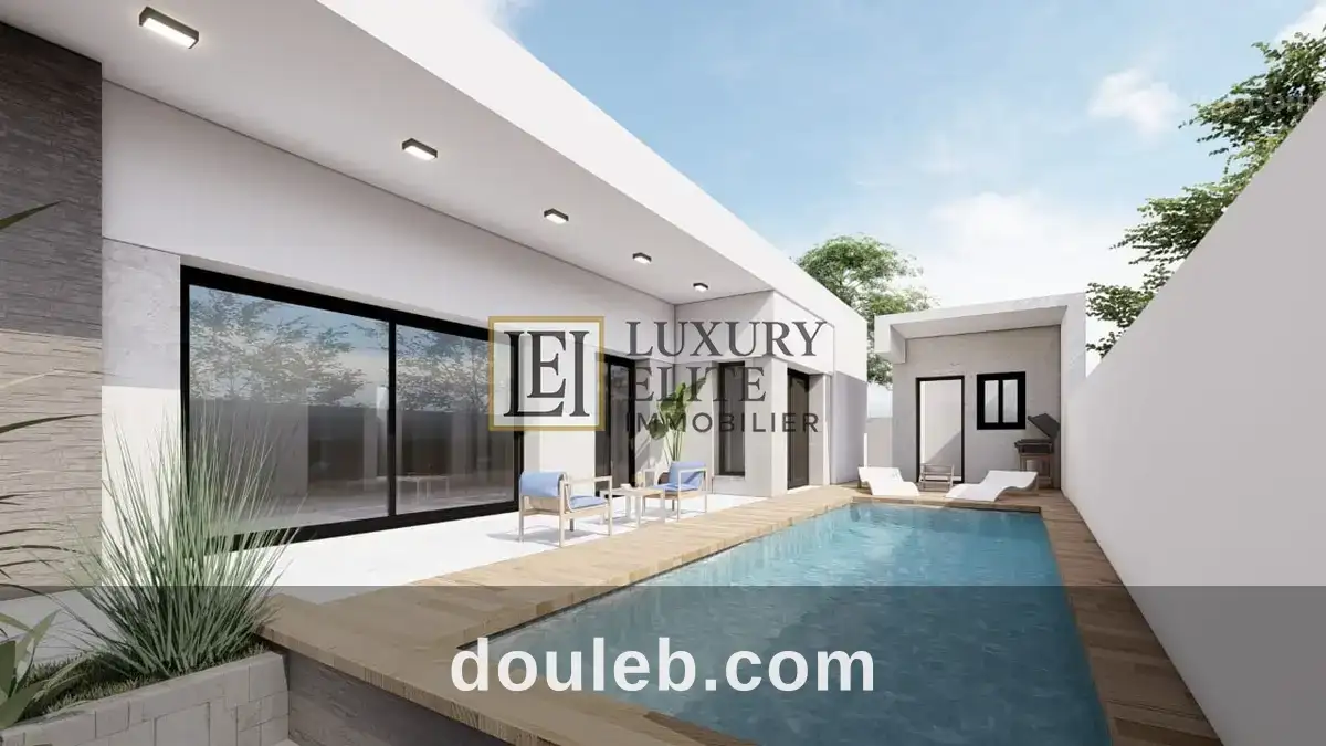 Villa inachevée avec piscine à la plage à soliman à Tunis