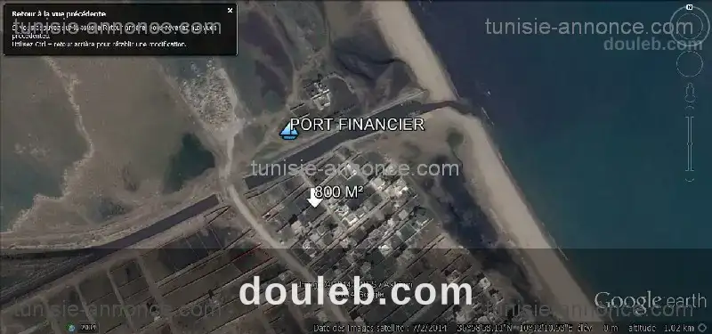 Terrain emplacement exceptionel raoued plage à Tunis
