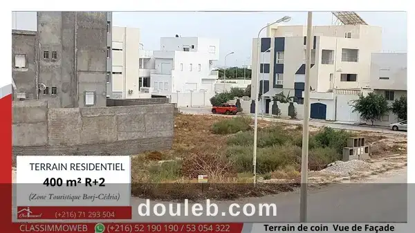 Terrain de 400m2 à 670 tnd le m2 à Tunis