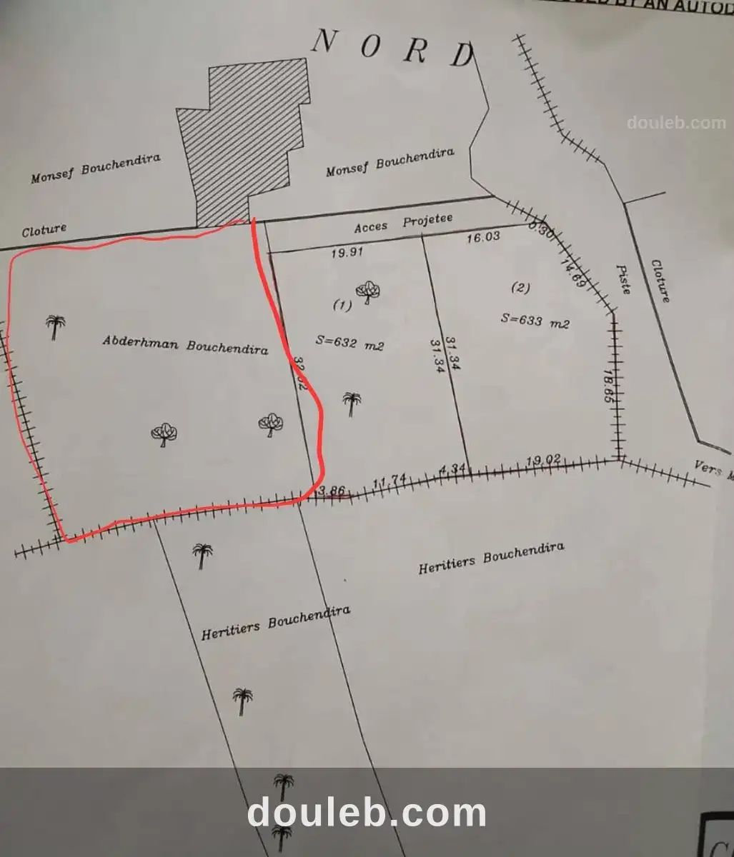 Terrain a hededda arkou à Tunis