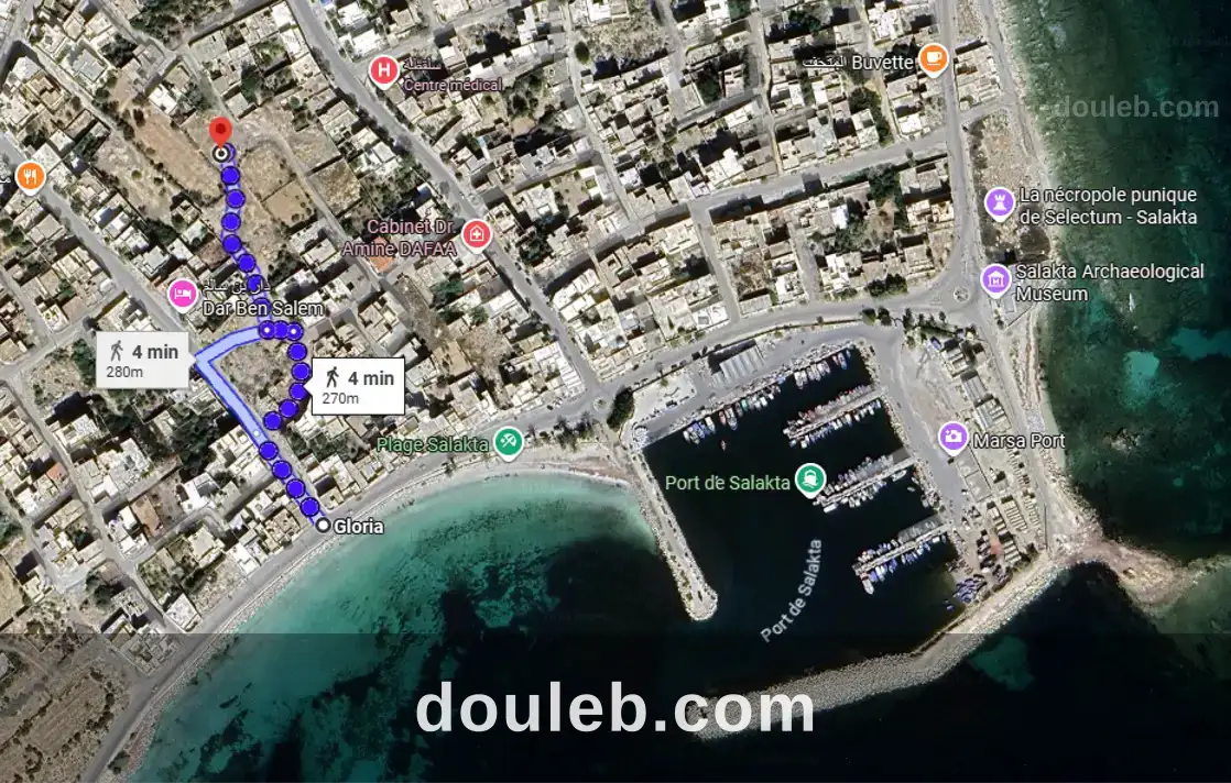 Terrain 210 m2 au centre de salakta à Tunis