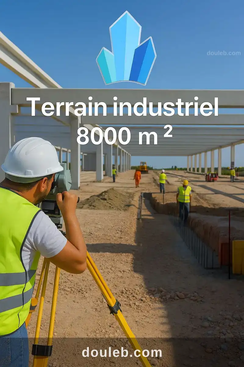 Super terrain industriel 8000 m2 dans zi mhamdia à Tunis