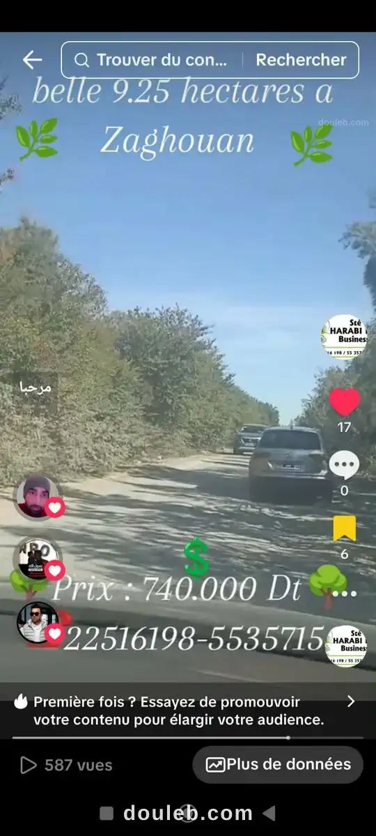 Magnifique ferme 9 hectares 2500m2 à Tunis