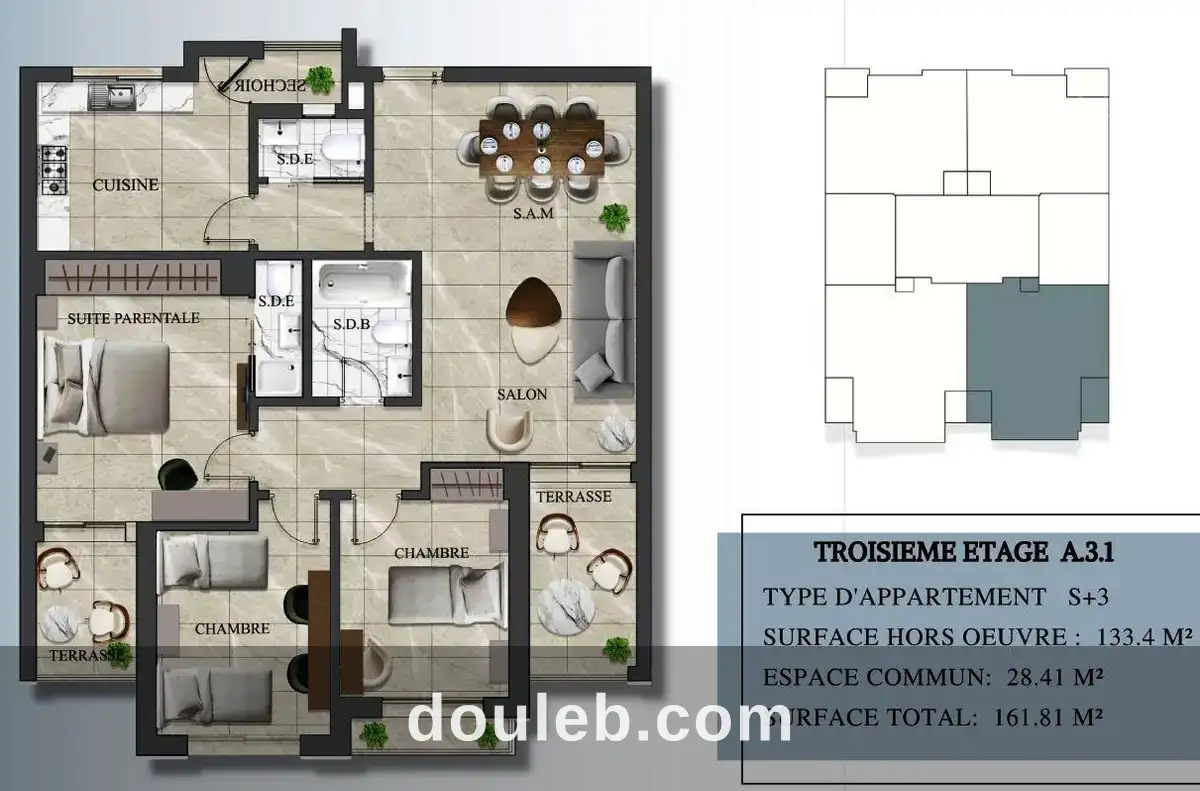 Des appartements neuf à sahloul directe promoteur à Tunis