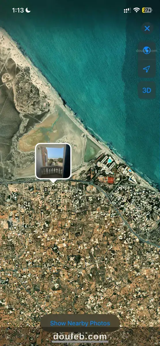 Appartement vue sur mer à la zone touristique à Tunis