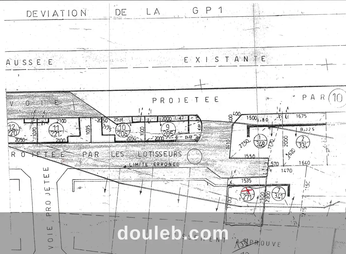 Lot approuvé 271m pas loin lycée hammam sousse 2 à Tunis