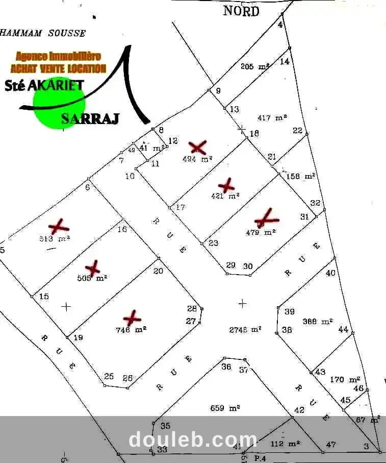 Des terrains approuvé en face shoes center sahloul à Tunis