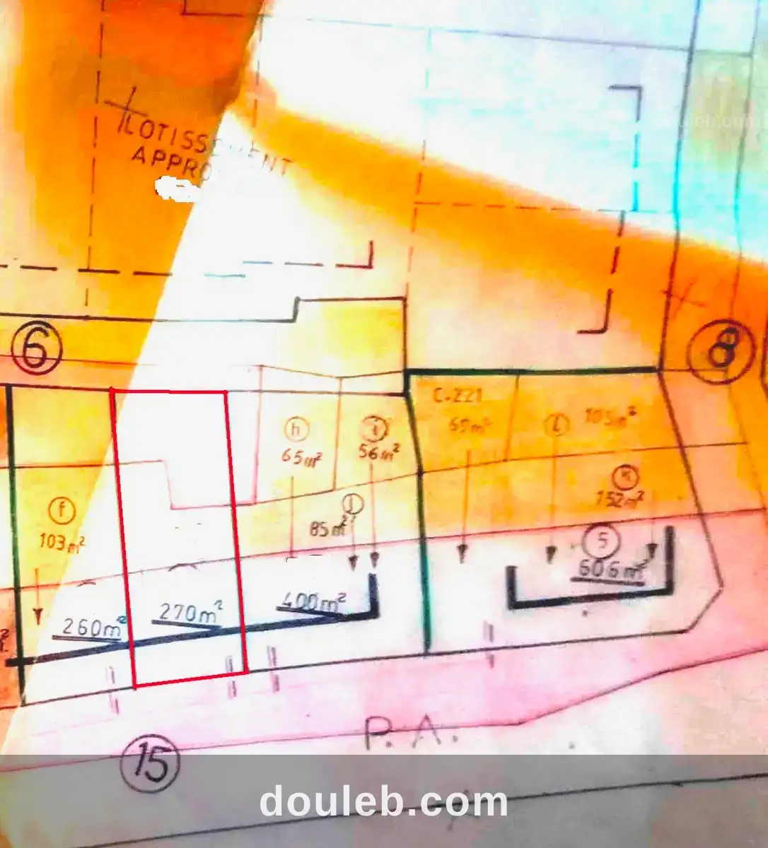 Terrain approuvé 270m à 800m de la plage hergla à Tunis