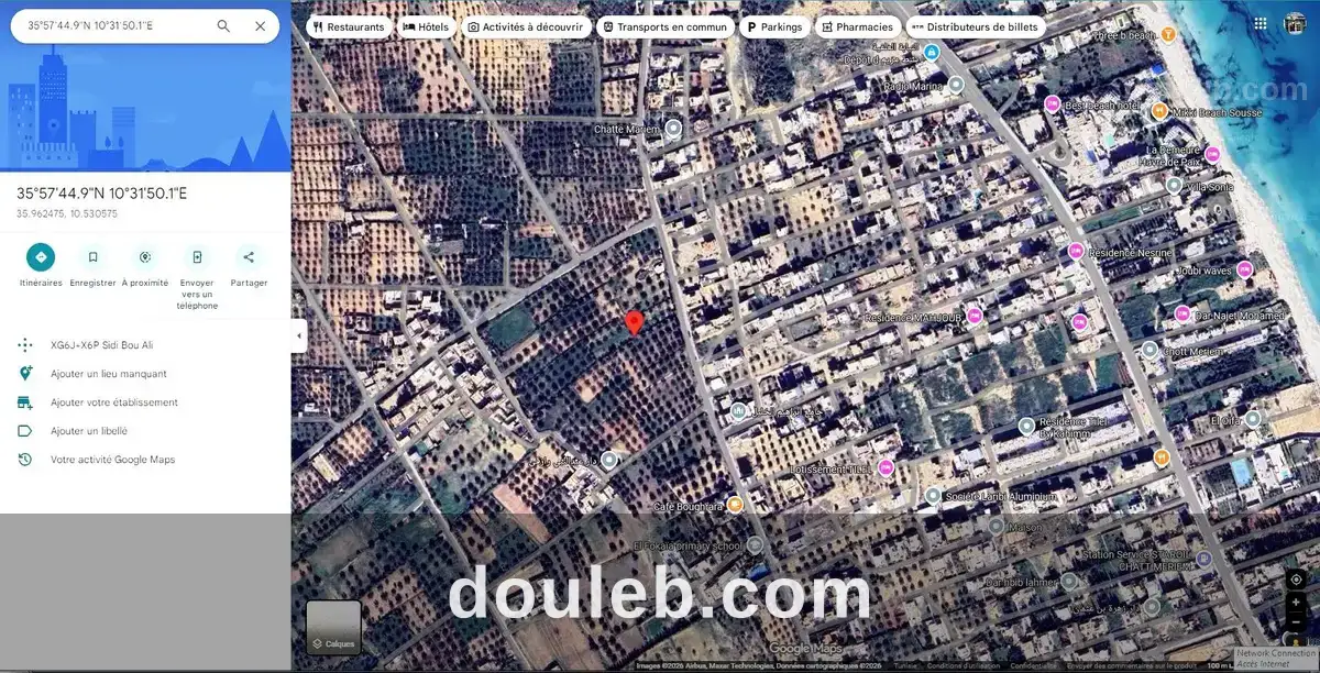 Lot 3393m pas loin lotissement bouker chatt mariem - Miniature 2