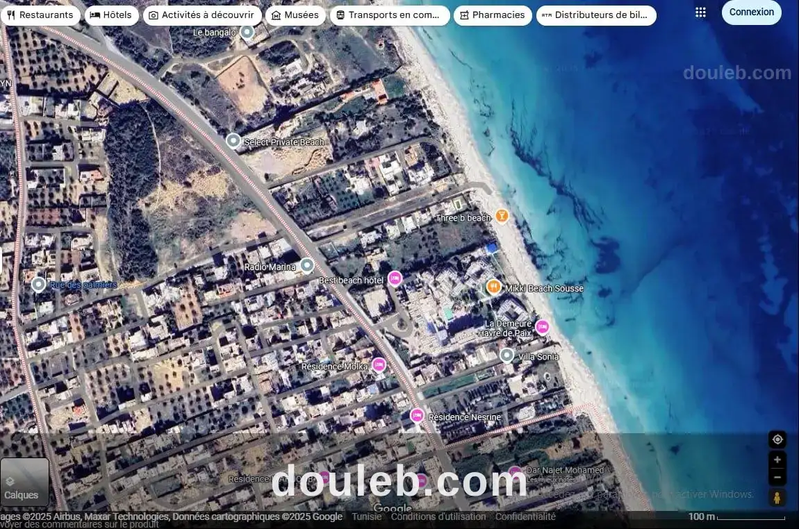 Terrain 390m proche de la plage à chatt mariem - Miniature 2