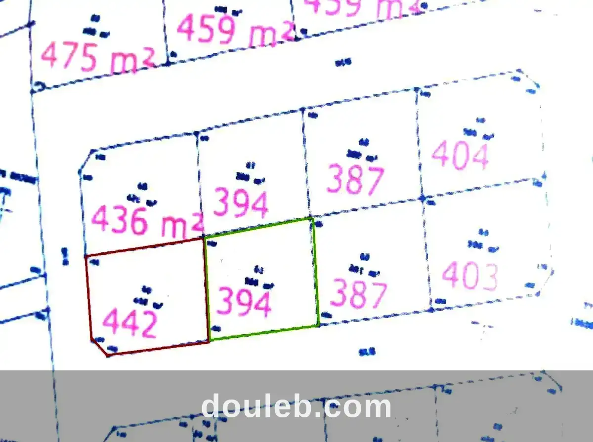 Deux terrains 394m et 442m vue de mer chatt mariem à Tunis