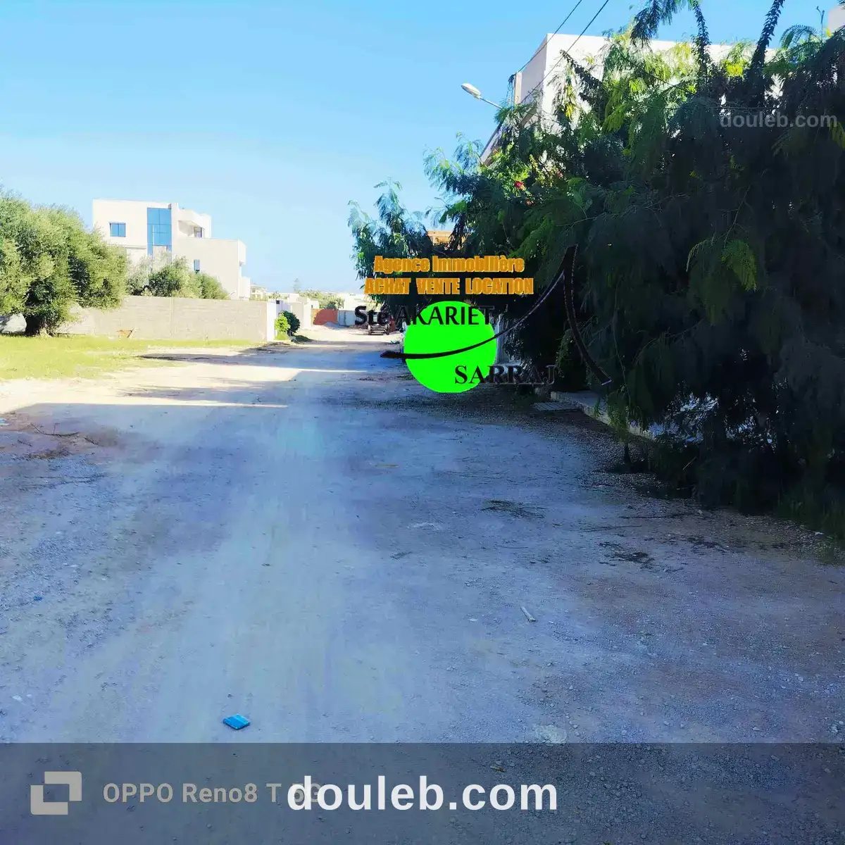 Terrain 416m zone villas en face hôtel royal kenz à Tunis