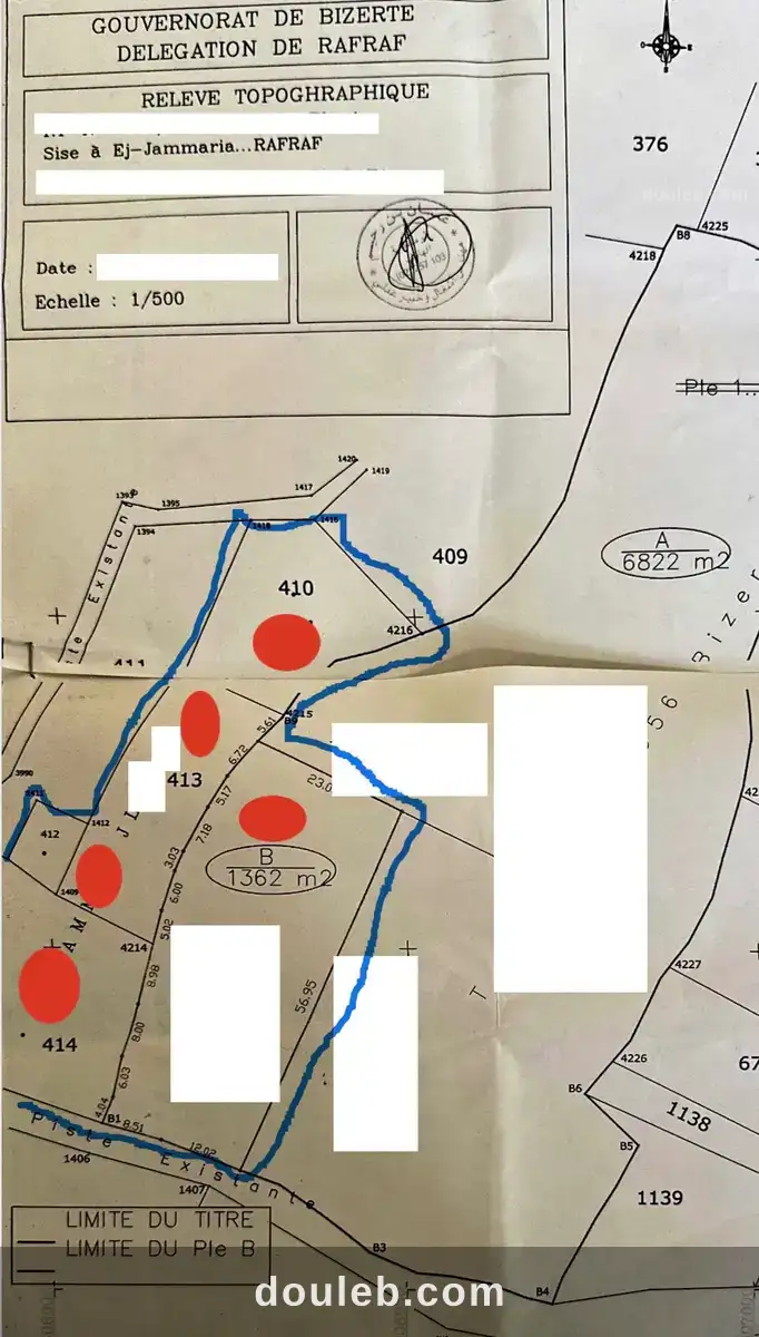 Terain de 3120 m2 a rafraf plage l'ahmeri - Miniature 4