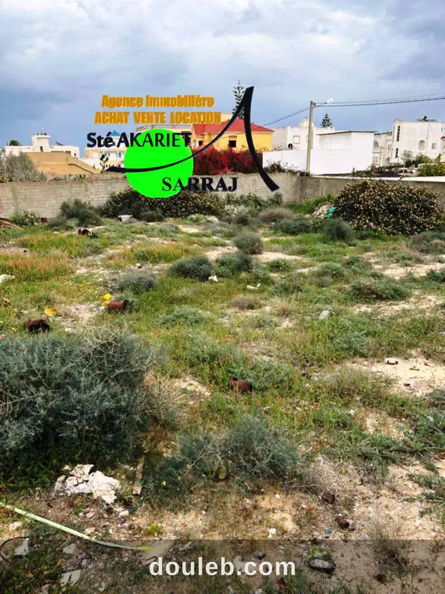 Terrain clôturé 648m à 150m de plage chatt mariem - Miniature 4