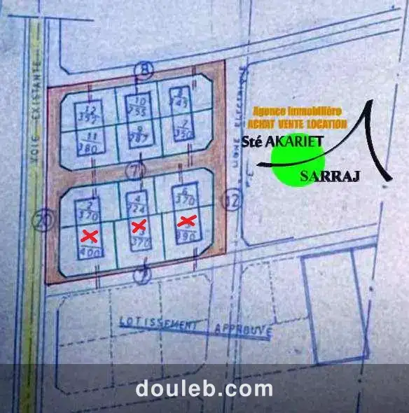 Lots approuvé 370m et 390m et 400m à chatt mariem - Photo 1