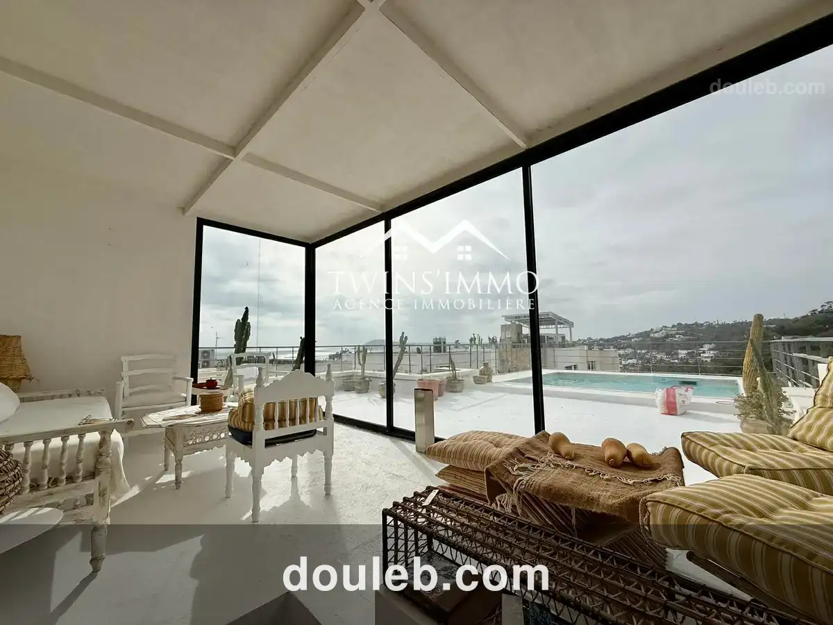 Triplex meublé avec piscine à gammarth - Miniature 5