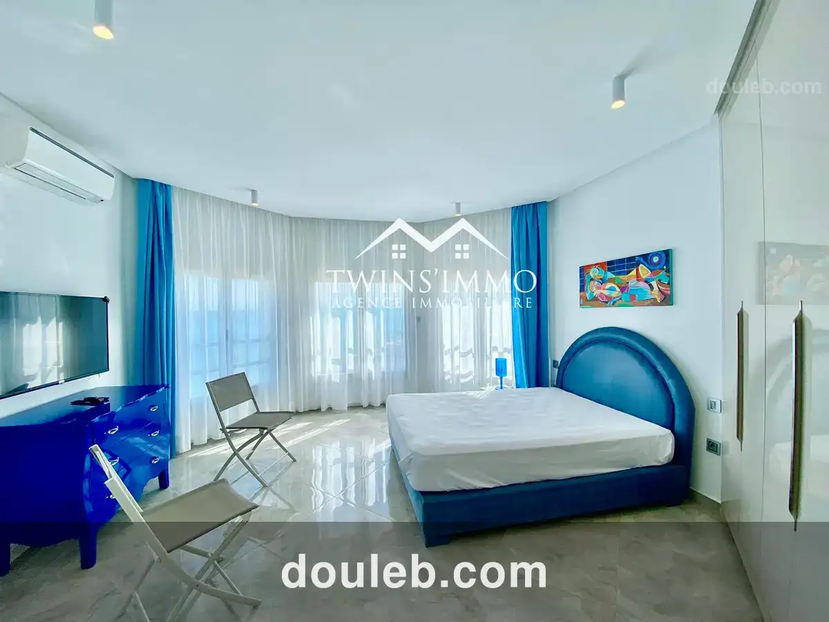 Appartement s2 meublé à gammarth vue sur mer - Miniature 4