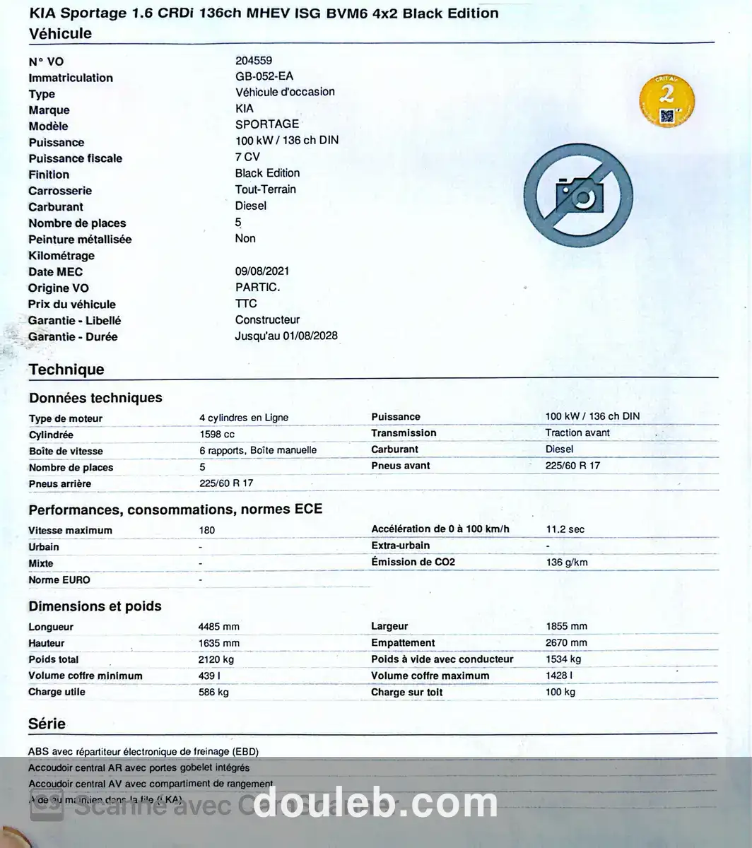 Kia sportage microhybride diesel 2021 - Miniature 5